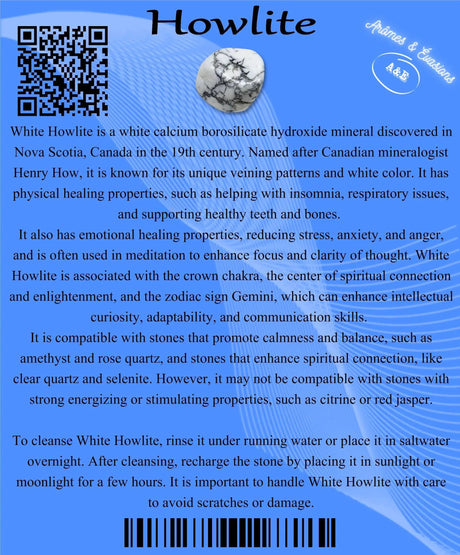 Descriptive Cards - Precious Stones & Crystals - Howlite
