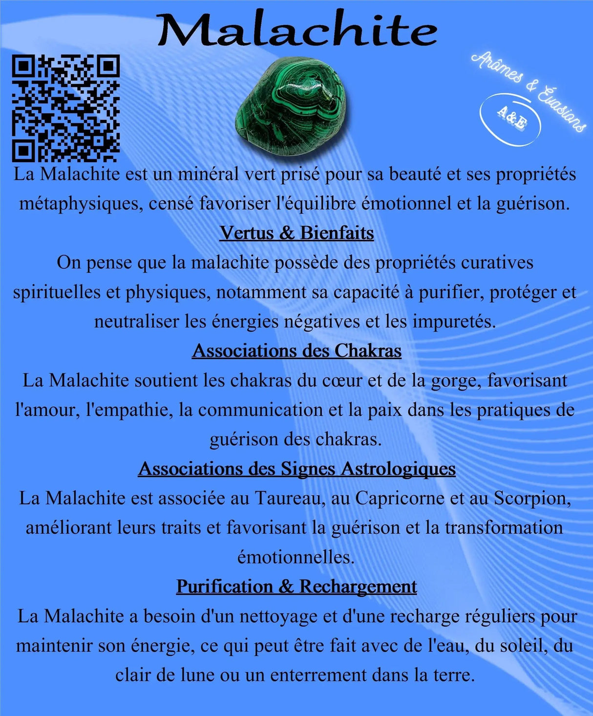 Descriptive Cards - Precious Stones & Crystals - Malachite