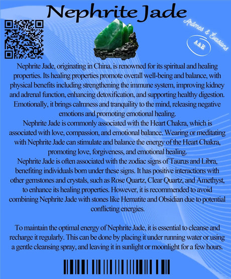 Descriptive Cards - Precious Stones & Crystals - Nephrite Jade