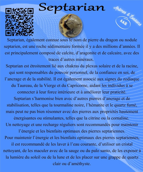 Descriptive Cards - Precious Stones & Crystals - Septarian (Dragonstone)