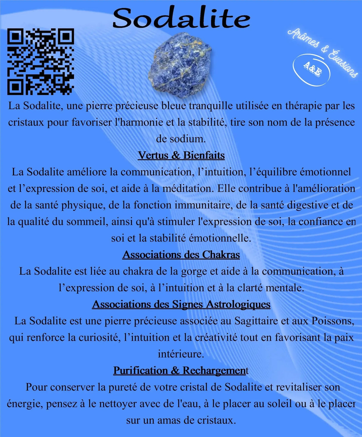 Descriptive Cards -Precious Stones & Crystals -Sodalite