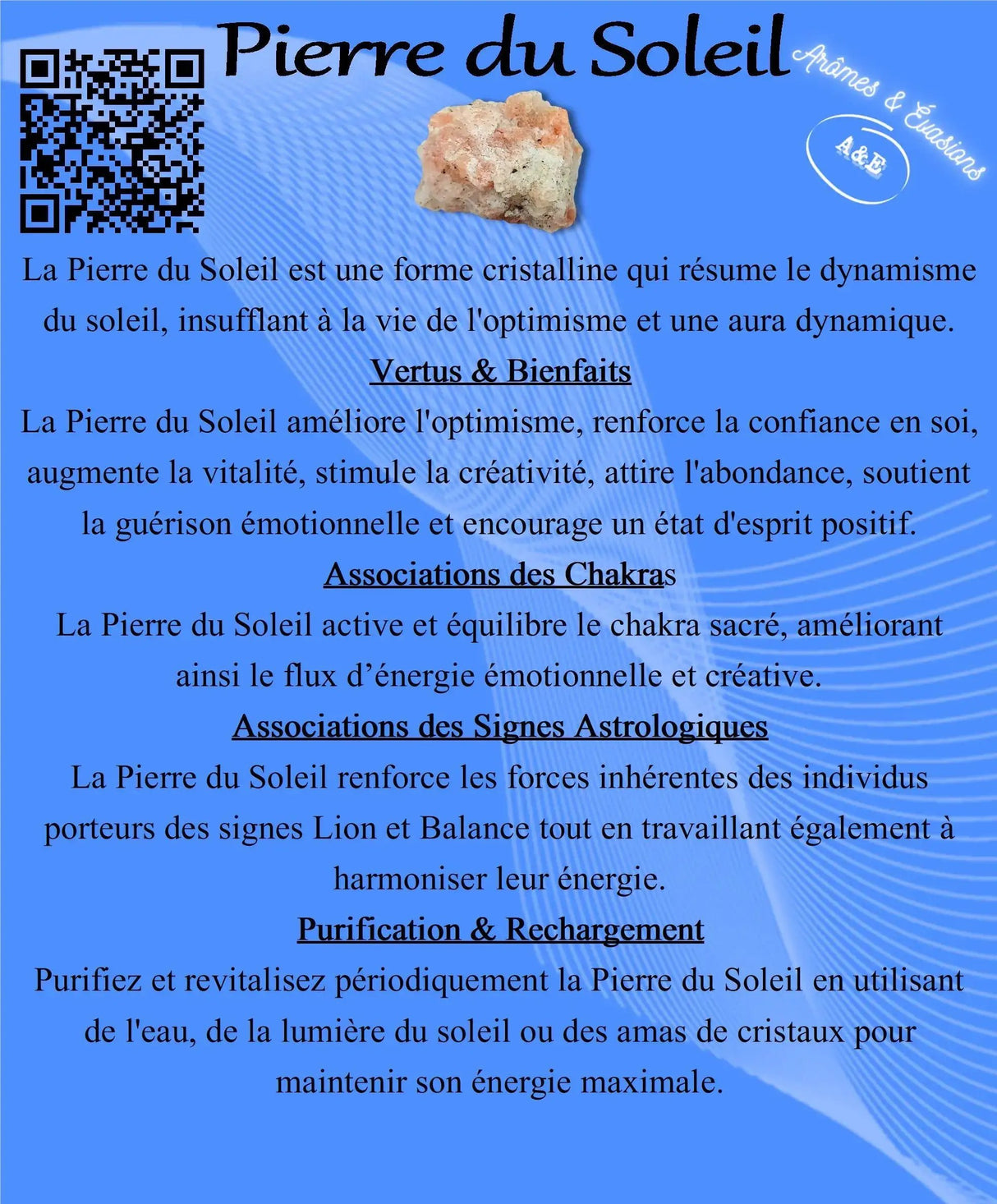 Descriptive Cards -Precious Stones & Crystals -Sunstone