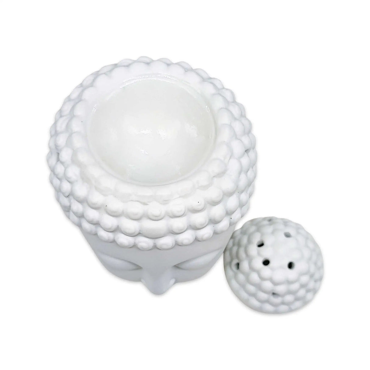 Diffuser -Oil & Wax Warmer -Ceramic -White Buddha Head