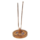 Incense Burner - Wood - Healing Hands & Amethyst