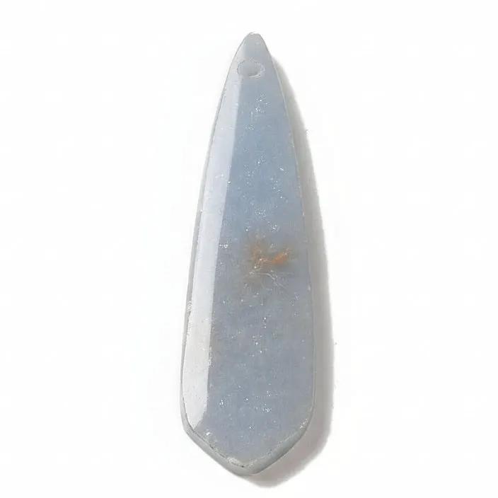 Necklace - Natural Angelite - Drop Shape