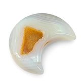 Geode -Agate Druzy -Moon Shape