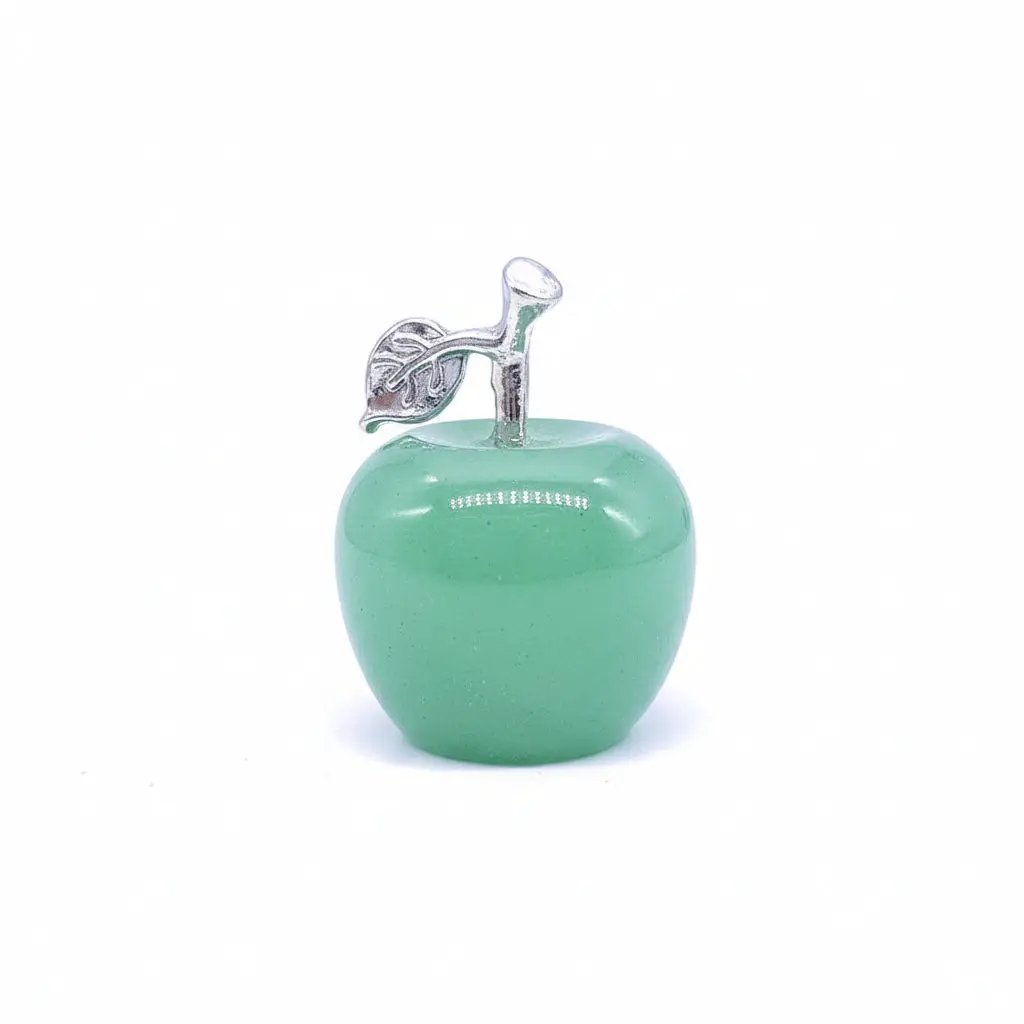 Stone - Green Aventurine - Apple Shape - Tumbled Small: 0.8''