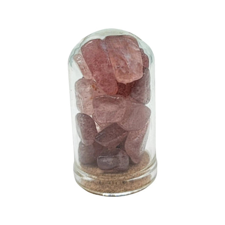 Home Decor -Small Decorative Bell -Strawberry Quartz -15ml