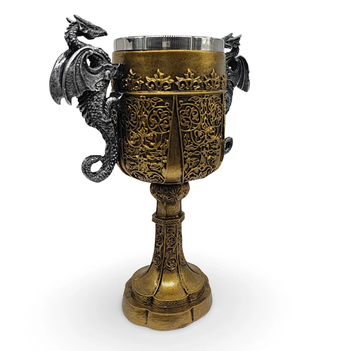Home Decor -Chalice -Double Dragon