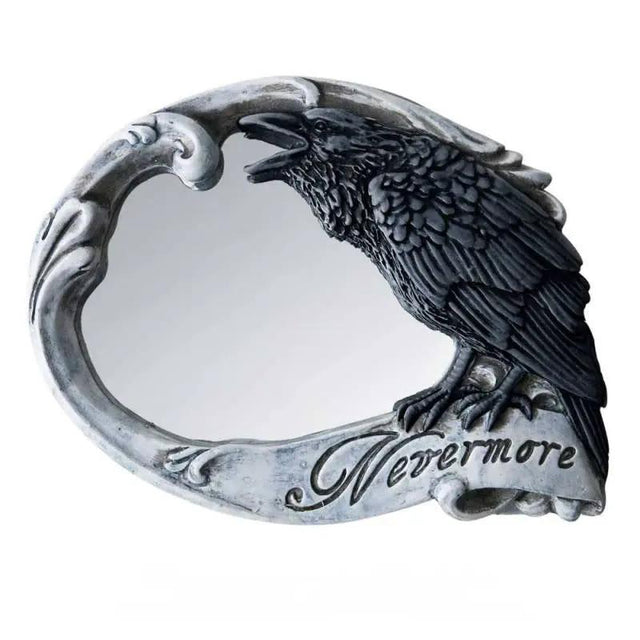 Home Decor -Compact Mirror -Skull & Raven