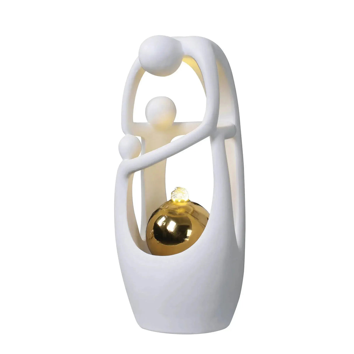 Home Decor - Fountain - Large Triple Tabletop - Harmony Elegance - White