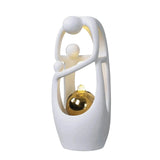 Home Decor - Fountain - Large Triple Tabletop - Harmony Elegance - White