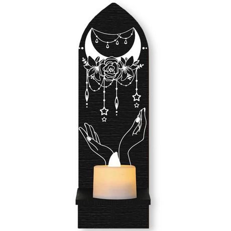 Home Decor -Mystic Wood Mounted Shelf Open Hands
