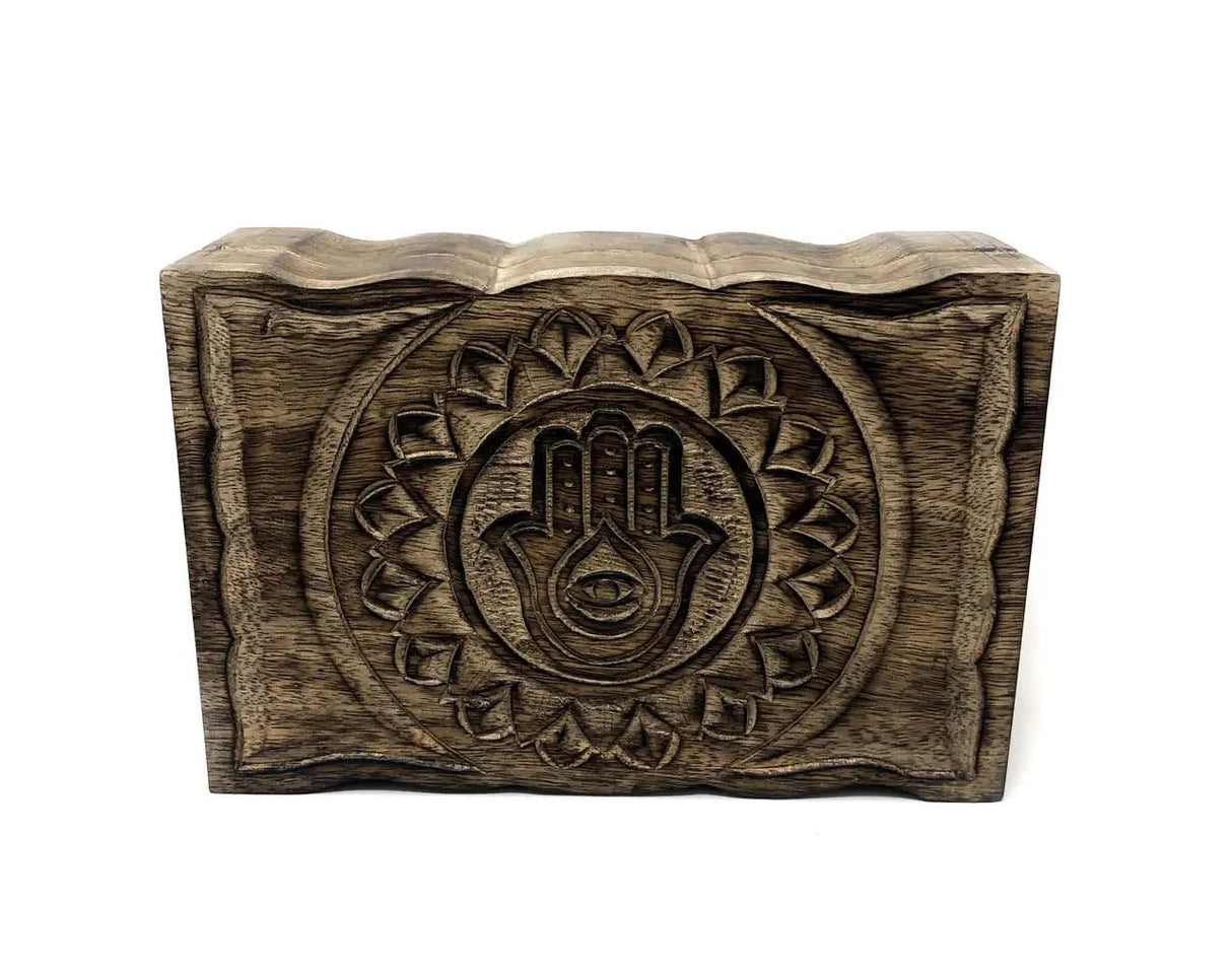 Home Decor -Wood Box -Hamsa