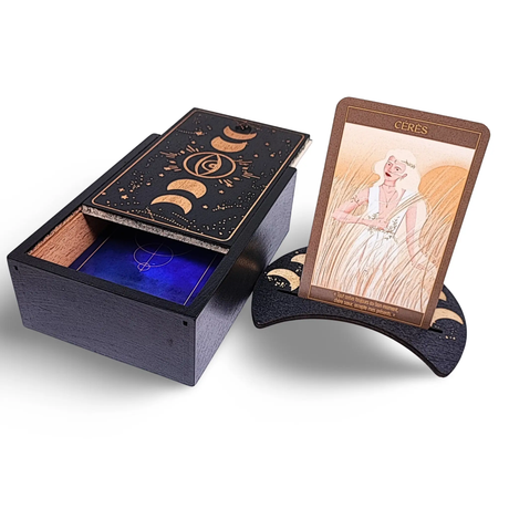 Home Decor -Wood Box -Tarot Card Storage & Display