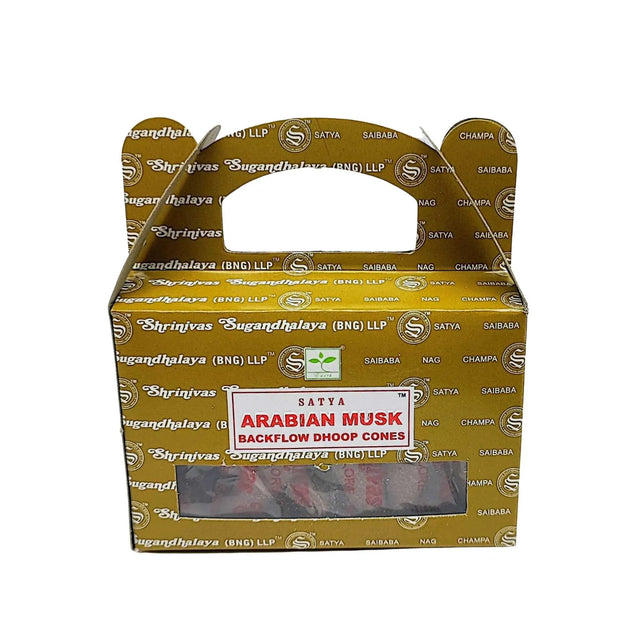 Incense -Satya -Backflow Cones -Arabian Musk -24 Cones