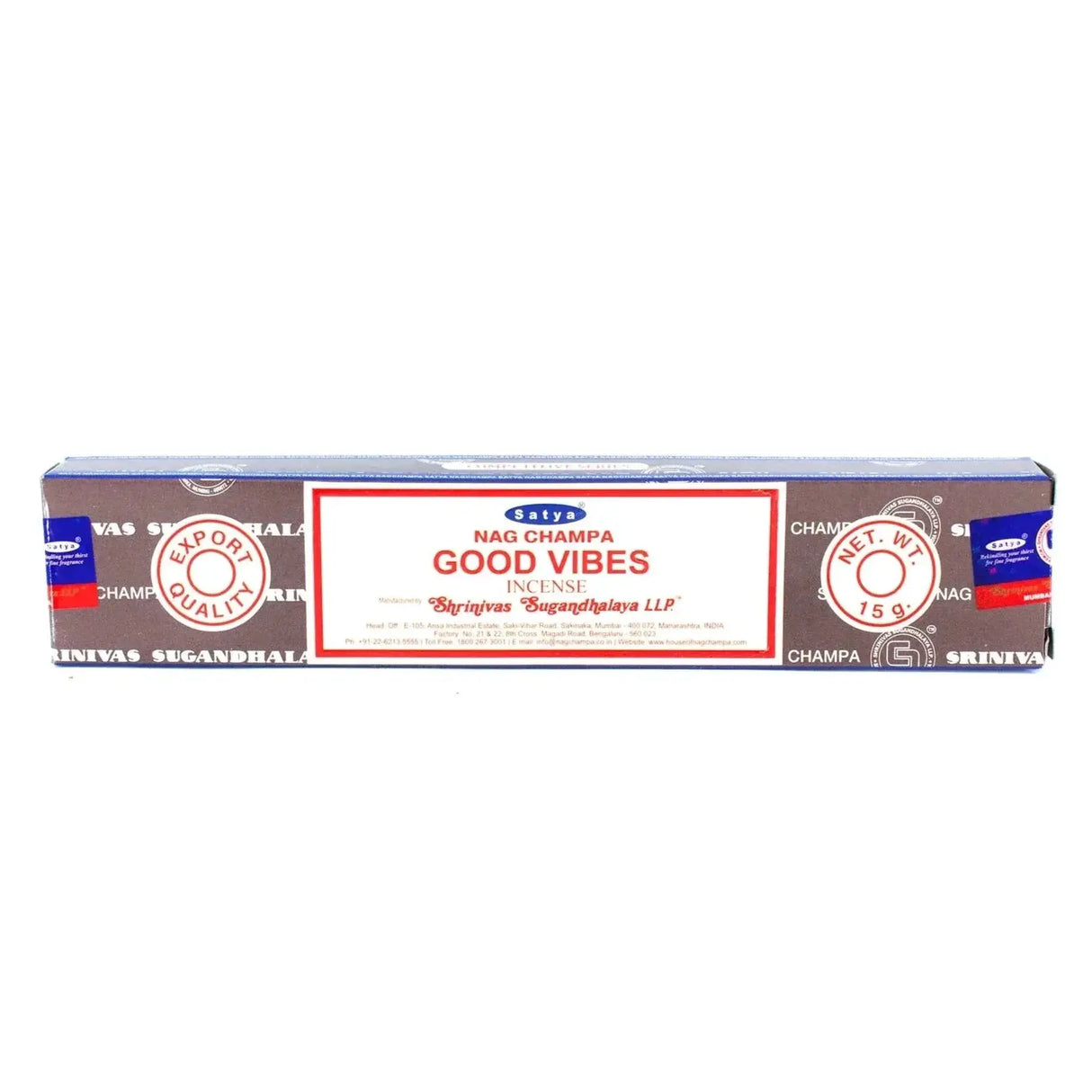 Incense Sticks - Satya - Good Vibes - Box of 15g