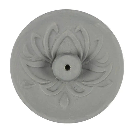 Incense Burner - Stick Holder - Terracotta - Grey Lotus