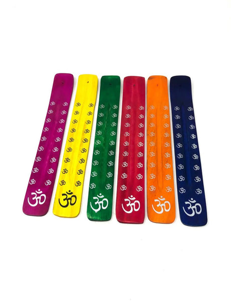 Incense Burner -Stick Holder -Wood -OM Coloured