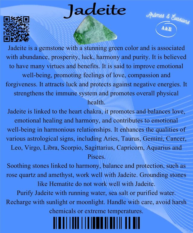 Descriptive Cards - Precious Stones & Crystals - Jadeite
