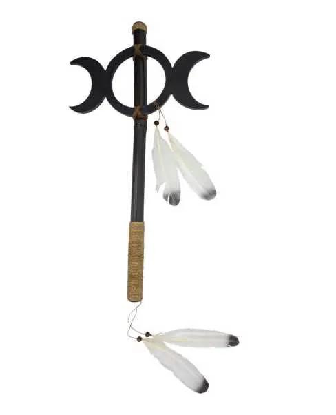 Meditation Accessories -Ceremonial Stick -Triple Moon