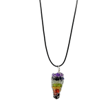 Necklace -7 Chakras -Crystal Chips -Wire Wrapped