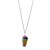 Necklace -7 Chakras -Crystal Chips -Wire Wrapped