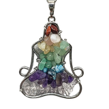 Necklace -7 Chakras Gemstone -Yoga Shape