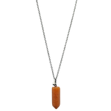 Necklace -Bullet Point -Gemstone Pendant -Red Aventurine