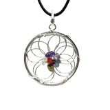 Necklace -Dream Catcher -Flower of Life -7 Chakras
