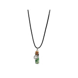 Necklace -Gemstone Chips -Tree of Life -Small Glass Bottle