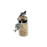 Necklace -Gemstone Chips & Tree of Life -Glass Bottle White Coral