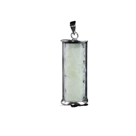 Necklace -Glass Bottle with Luminaries Stone -Glow In The Dark