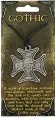 Necklace -Gothic Amulet Charm -Cross & Skull