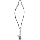 Necklace -Gothic Amulet Charm -Skull Red Eyes