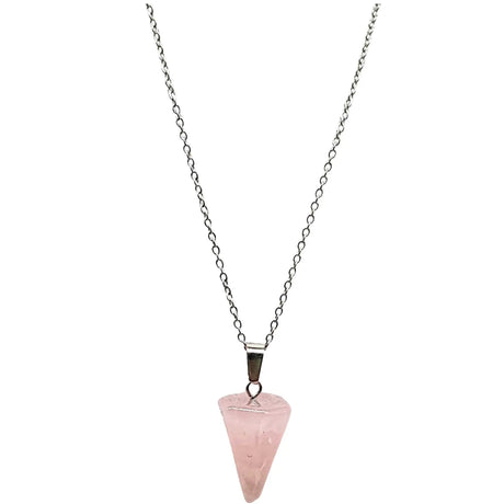 Necklace - Mini Cone - Rose Quartz