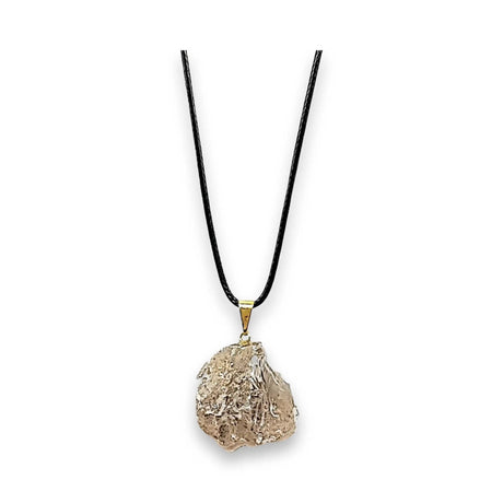 Necklace -Natural Smoky Quartz Pendant -Gold Bail