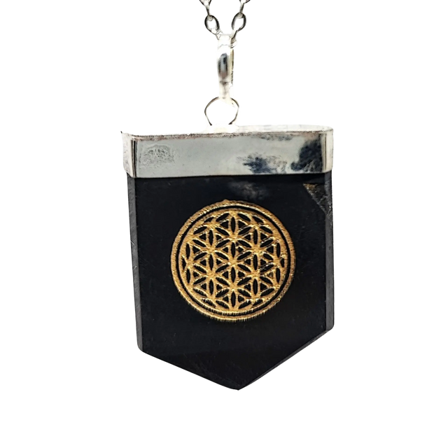 Necklace -Shungite -Flower of Life