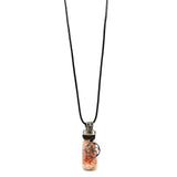 Necklace -Sunstone Gemstone with Seed of Life -Bottle