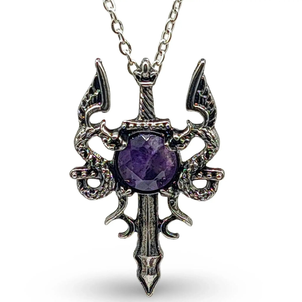 Necklace - Dragon Sword - Amethyst
