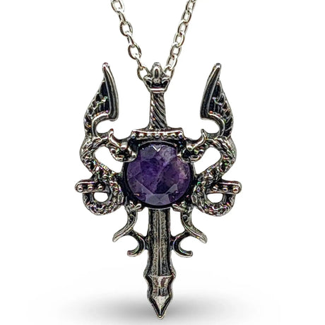 Necklace - Dragon Sword - Amethyst