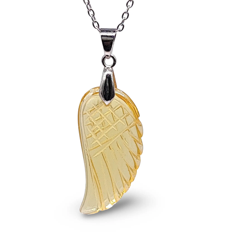 Necklace - Gemstone - Angel Wings - Citrine