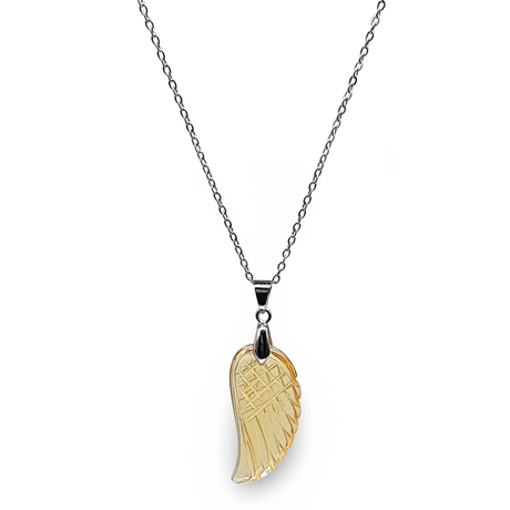 Necklace - Gemstone - Angel Wings - Citrine