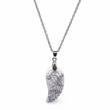 Necklace -Gemstone -Angel Wings -Howlite