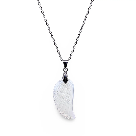 Necklace - Gemstone - Angel Wings - Opalite