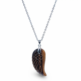 Necklace -Gemstone -Angel Wings -Tiger Eye