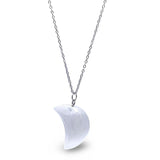 Necklace -Half-Moon Shaped -Selenite