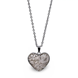 Necklace -Heart Shaped Glass Bottle -Howlite