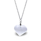 Necklace - Heart Shaped - Selenite
