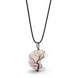 Necklace - Tree of Life - Natural Rose Quartz - Crescent Moon